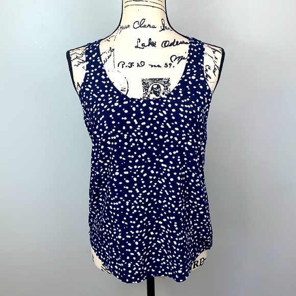 J. Crew Mercantile Sleeveless Top Abstract Polka Dot NWOT - Picture 2 of 7